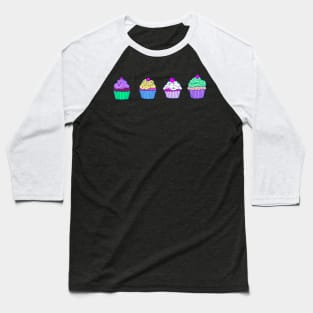 Trippy Cupcakes Baseball T-Shirt